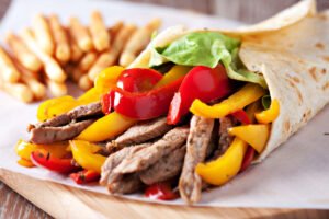 Salt and pepper steak wrap